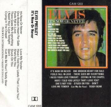 Elvis Presley ‎– It's Now Or Never  Originele Cassette Nieuw beschikbaar voor biedingen