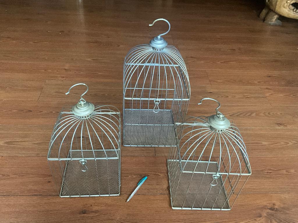Decoratieve vogel kooi hang basket, Overige materialen, Overige kleuren, Ophalen of Verzenden, Zo goed als nieuw
