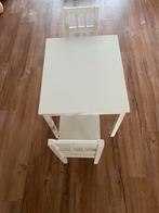 Kindertafel met 2 stoeltjes (wit), Kinderen en Baby's, Kinderkamer | Tafels en Stoelen, Ophalen, Gebruikt, Tafel(s) en Stoel(en)