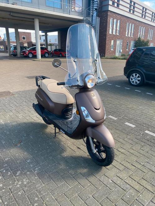 SYM Fiddle II – 2012 – 4525 km – Mat bruin – incl. slot, Fietsen en Brommers, Scooters | SYM, Gebruikt, Ophalen