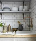 wandtegels wit glans 10x20 cm, Ophalen, Nieuw, Minder dan 20 cm, 10 m² of meer