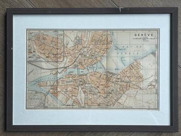 OUD! 100+ Geneve stadsplattegrond - kaart rond 1910 beschikbaar voor biedingen
