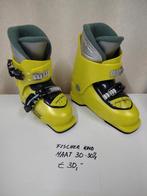 Fischer kinder skischoenen maat 30 - 39 1/2 geelgroen metall, Schoenen, Ophalen of Verzenden, Carve, Skiën