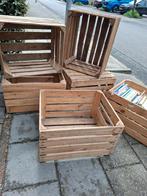 6 grote,houten (fruit)kisten. Prijs pst, Huis en Inrichting, Minder dan 50 cm, 50 tot 100 cm, Ophalen of Verzenden, Zo goed als nieuw
