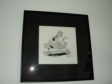 Originele grote tekening Bommel van Marten Toonder beschikbaar voor biedingen