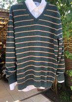 Mooie groen/Camel gestreepte 80% wollen trui mt L ZGAN, Maat 52/54 (L), Tailor & Son, Ophalen of Verzenden, Zo goed als nieuw