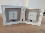 Wit Houten 2-luik voor foto's., Minder dan 50 cm, Ophalen of Verzenden, Zo goed als nieuw, Minder dan 50 cm