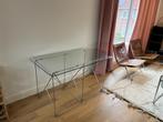 Design tafel glas, Huis en Inrichting, Tafels | Salontafels, Ophalen, Gebruikt, 100 tot 150 cm, 50 tot 75 cm
