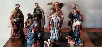 Mooie Kerst Beelden 9 Stuks  25cmH beschikbaar voor biedingen