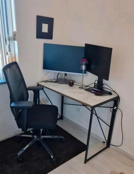 Inklapbaar bureau, Huis en Inrichting, Bureaustoelen, Gebruikt, Bureaustoel, Zwart, Ergonomisch, Ophalen