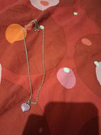 Ketting met roze hartje, Sieraden, Tassen en Uiterlijk, Kettingen, Ophalen of Verzenden, Zo goed als nieuw, Roze, Overige materialen