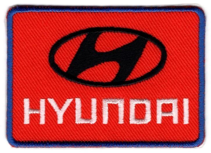 Hyundai stoffen opstrijk patch embleem #2, Verzamelen, Automerken, Motoren en Formule 1, Nieuw, Auto's, Ophalen of Verzenden