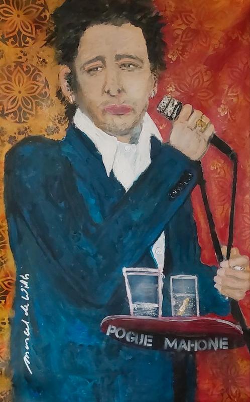 -POGUE MAHONE-Shane McGowan- Marcel de With (1964)., Antiek en Kunst, Kunst | Schilderijen | Modern, Ophalen of Verzenden