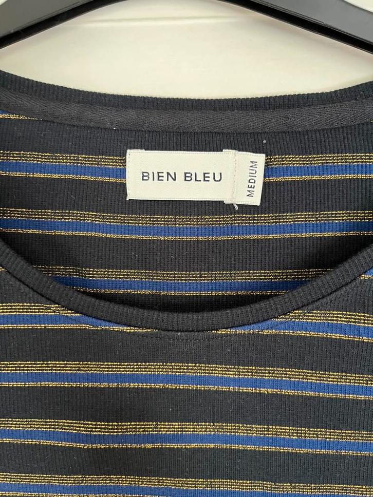 Bien bleu nauwsluitend truitje maat M met glitter!, Kleding | Dames, Tops, Gedragen, Maat 38/40 (M), Blauw, Lange mouw, Ophalen of Verzenden