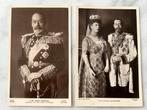 2x ak postcard King George en vrouw Engeland, Ophalen of Verzenden, Gebruikt, Kaart, Foto of Prent