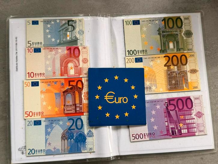 ABN AMRO Magneet Euro Biljetten - Voorproefje!, Postzegels en Munten, Munten | Europa | Euromunten, Setje, Overige waardes, Overige landen