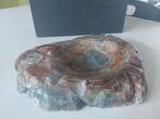 Vintage Blue Onyx Asbak, Gebruikt, Schaal, Ophalen of Verzenden, Overige vormen