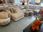 Luxe Velvet Teddy U-bank Costa 195x370x250cm Beige Wit, Info@oosterbaanwonen.nl, Venus 31 8448CE Heerenveen, Hoekbank, Oosterbaan Wonen
