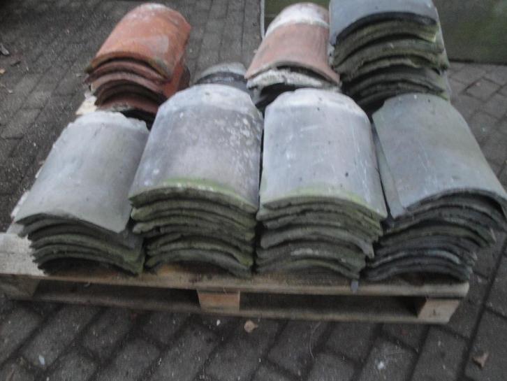 echte oude handvorm holle vorsten (schaaltjes), Doe-het-zelf en Verbouw, Dakpannen en Dakbedekking, Gebruikt, Dakpannen, Steen of Klei