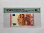 PMG Euro. Spanje. 10 Euro biljet. EPQ: 66., Ophalen, Spanje, 10 euro, Losse munt