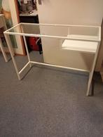 Laptoptafel met Glazen Boven Kant van Metaal IKEA, EU, EU, Ophalen of Verzenden, Zo goed als nieuw
