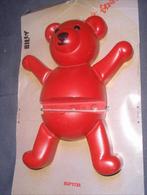 Wandplaat houder - rood - beer, Ophalen of Verzenden, Zo goed als nieuw, Wanddecoratie