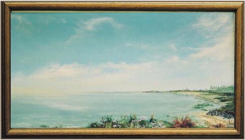 De Gebrokendijk tussen Goese sas, Kattendijke Zeeland., Antiek en Kunst, Kunst | Schilderijen | Klassiek, Ophalen
