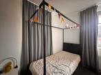 Stalen hemelbed met lattenbodem, Ophalen, Gebruikt, 90 cm, Eenpersoons