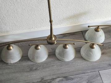 Hanglamp met 5 Lichtpunten - Goud/Wit beschikbaar voor biedingen
