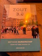 Zout 3.0 Methode Burgerschap MBO Niveau 3-4, Ophalen of Verzenden, Zo goed als nieuw, MBO