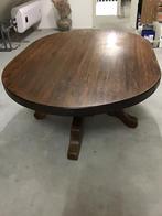 Ovale eikenhouten eettafel massief, Huis en Inrichting, Tafels | Salontafels, Ophalen, Gebruikt, 100 tot 150 cm, 50 tot 75 cm