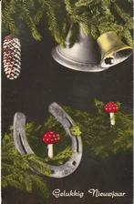 Gelukkig Nieuwjaar 1959, Verzamelen, Ansichtkaarten | Themakaarten, Verzenden, 1940 tot 1960, Gelopen, Feest(dag)