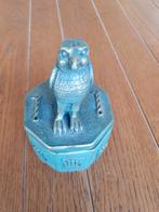 Afsluitbaar Potje met de Valk Horus op deksel, Antiek en Kunst, Ophalen of Verzenden