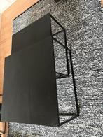 Metalen zwarte salontafel set., Ophalen, Rond, 50 tot 100 cm, Zo goed als nieuw