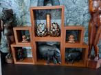 tk:6 houten wandkastjes /decoratiekastjes kleur: kersenhout, Ophalen of Verzenden, Nieuw