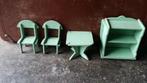 vintage antieke poppenhuis meubeltjes stoeltjes tafel kastje, Ophalen of Verzenden, Gebruikt, Poppenhuis