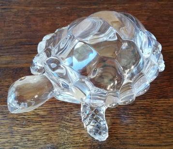Schildpad. Glas/kristal. 18/15.5/8 cm.  beschikbaar voor biedingen