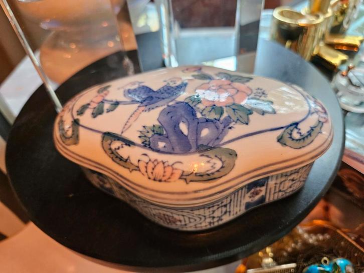 Vintage Chinees Sieradendoosje Dekseldoos, Antiek en Kunst, Antiek | Keramiek en Aardewerk, Ophalen of Verzenden