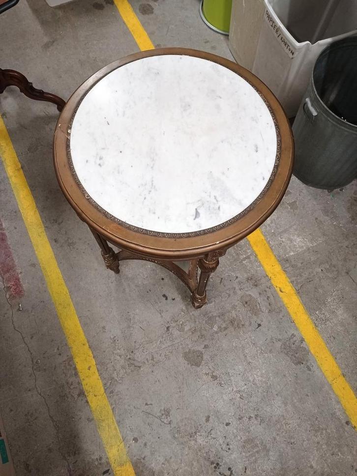 Antieke bijzet tafel met marmeren blad, Antiek en Kunst, Antiek | Meubels | Tafels, Ophalen