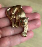 Vintage vergulden panter broche Pierre Lang, Overige materialen, 4 tot 7 cm, Ophalen of Verzenden, Zo goed als nieuw