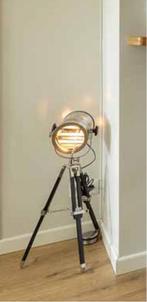 Stoere Staande Lamp met Statief, Ophalen, Gebruikt, Metaal, 100 tot 150 cm