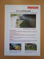 Folder Reck kuilverdelers Nederlandstalig, Ophalen of Verzenden, Gelezen, Tractor en Landbouw