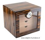 HUMIDOR KABINET 4 LADEN MACASSAR FINISH 100 SIGAREN      h82, Verzenden, Nieuw, Tabaksdoos of Verpakking