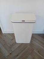 Witte Stang vollby Prullenbak met sensor 50 liter, Ophalen, 40 liter of meer, Zo goed als nieuw, Rvs
