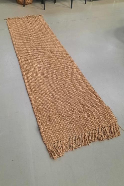 Mooie loper jute boucle 60 x 230 cm. naturel, Huis en Inrichting, Stoffering | Tapijten en Kleden, Zo goed als nieuw, 50 tot 100 cm