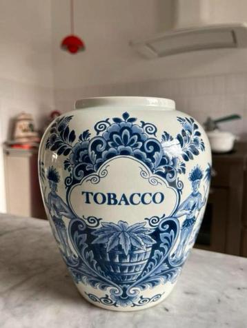 Tabakspot Vaas Antiek Delfts Blauw beschikbaar voor biedingen