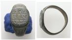 Middeleeuwse bronzen zegelring (12e-14e eeuw), Antiek en Kunst, Verzenden, Brons
