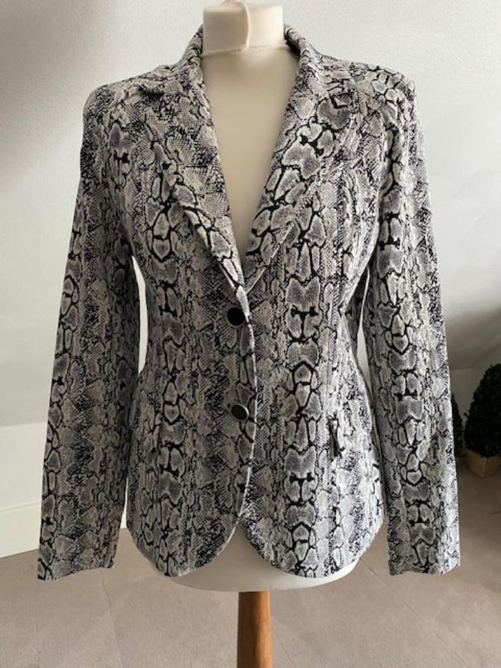 Helena Hart blazer slangenprint super stretch, Kleding | Dames, Jasjes, Kostuums en Pakken, Zo goed als nieuw, Jasje, Maat 38/40 (M)