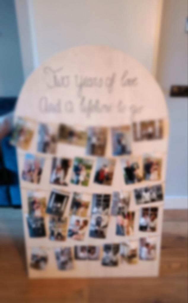 Houten bord voor bruiloft - Welkomstbord of fotobord, Verzamelen, Complete verzamelingen en Collecties, Ophalen