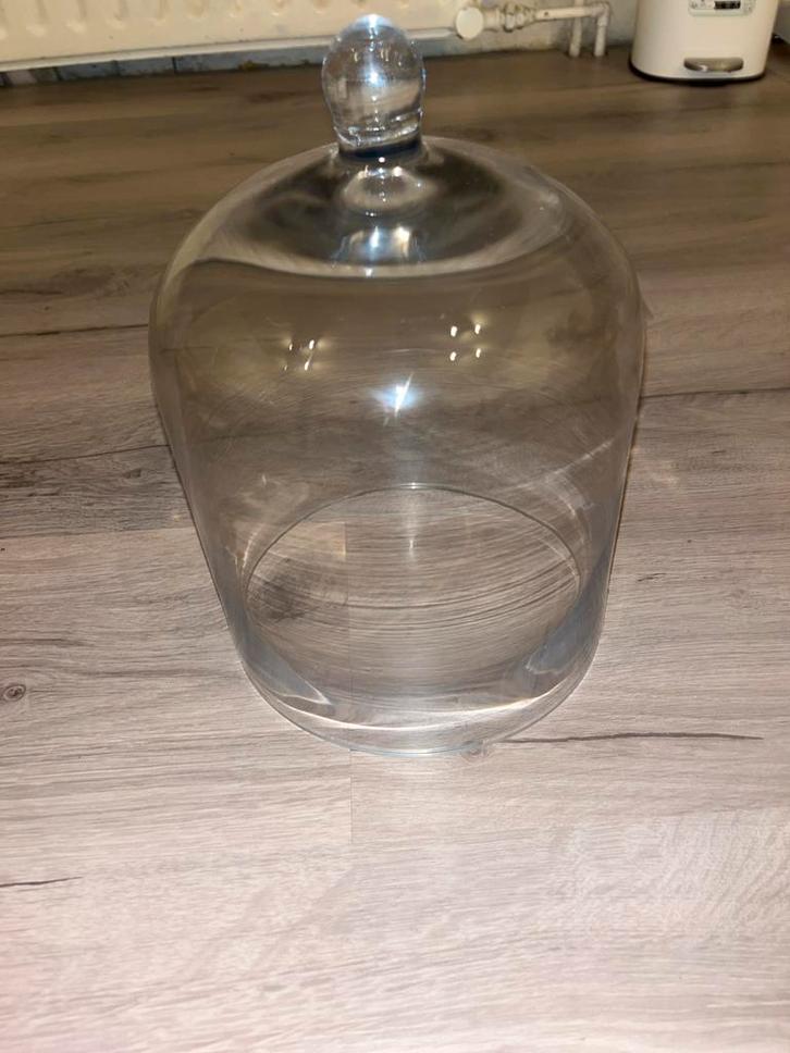 Glazen Stolp in Goede Staat, Huis en Inrichting, Woonaccessoires | Kandelaars en Kaarsen, Zo goed als nieuw, Minder dan 25 cm